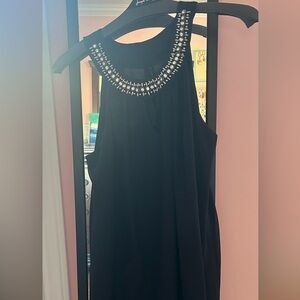Black Dress with cut out and jewelled neckline
